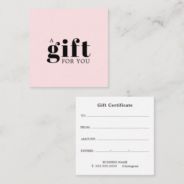 Simple Elegant Business Gift Loyalty Card (Front/Back)