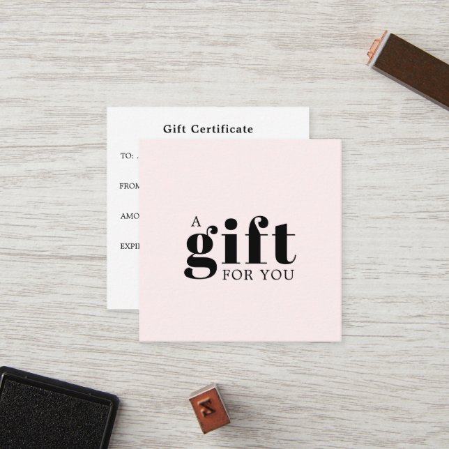 Simple Elegant Business Gift Loyalty Card (Front/Back In Situ)
