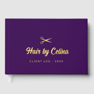Simple elegant business light beauty salon guest book