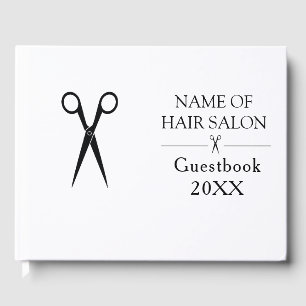 Simple elegant business light beauty salon guest book