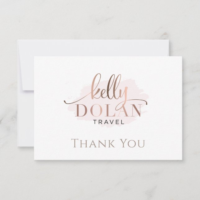 Simple Elegant Business Logo Thank You Postcard (Front)