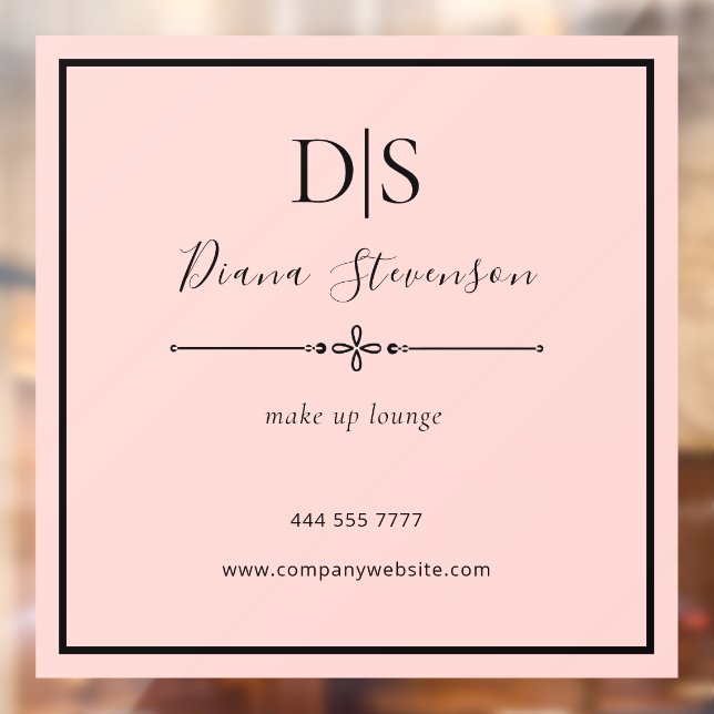 Simple Elegant Business Salon Name Initial Pink (Sheet 2)