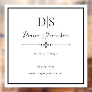 Simple Elegant Business Salon Name Initial White