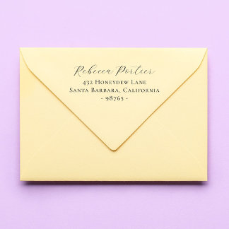 Simple Elegant Calligraphy Modern Return Address  Rubber Stamp
