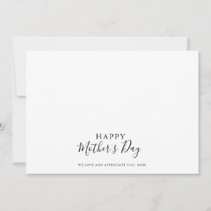 Simple Elegant Calligraphy Mother's Day Card