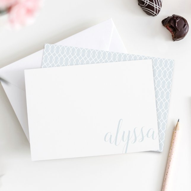 Simple Elegant Calligraphy Personalised Flat Card (Creator Uploaded)
