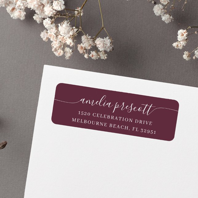 Simple Elegant Calligraphy Script Return Address (Creator Uploaded)