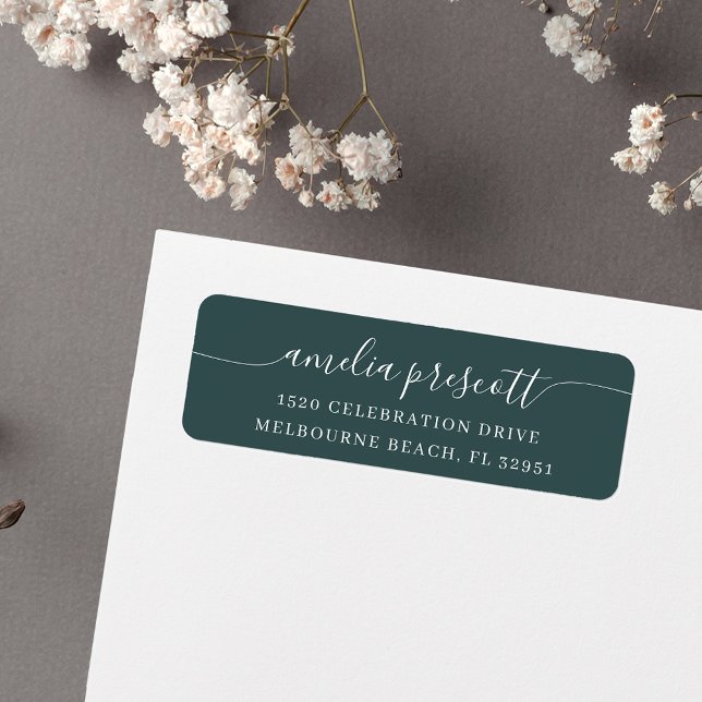 Simple Elegant Calligraphy Script Return Address (Creator Uploaded)