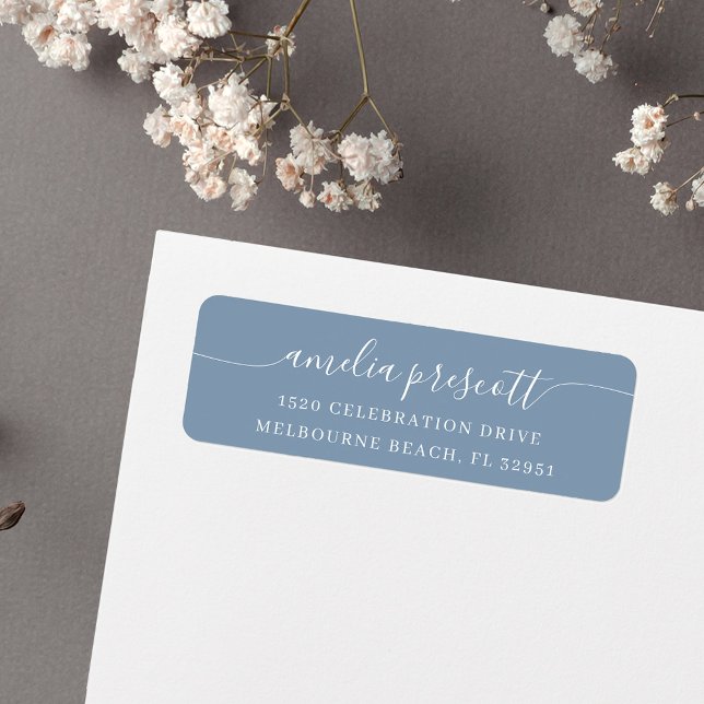 Simple Elegant Calligraphy Script Return Address (Creator Uploaded)