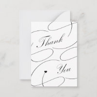 Simple elegant calligraphy script thank you