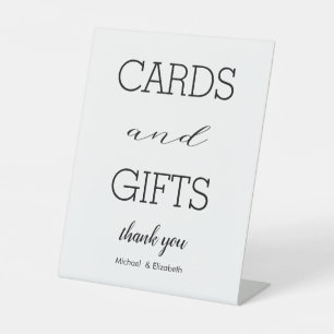 Simple elegant Calligraphy Wedding Cards & Gifts   Pedestal Sign