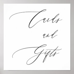 Simple Elegant Calligraphy Wedding Cards & Gifts Poster