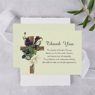 Simple Elegant Celebration of Life Thank You  Card