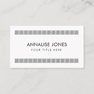 Simple Elegant Celtic Knot Ornament Business Card