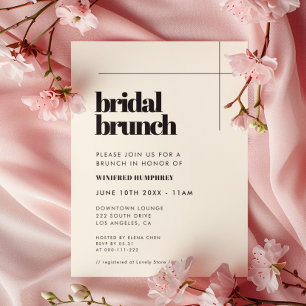 Simple elegant & chic Bridal Brunch Invitation