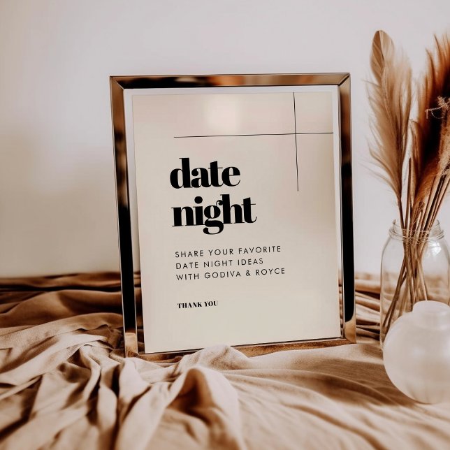 Simple elegant & chic Date night ideas sign (Creator Uploaded)