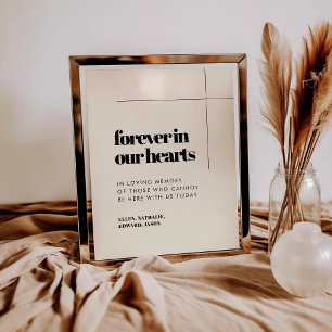 Simple elegant & chic Forever in our hearts sign