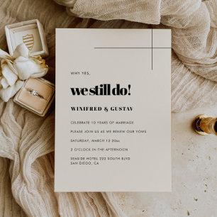 Simple elegant & chic vow renewal invitation
