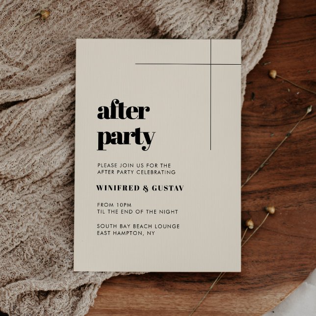 Simple elegant & chic wedding after party invitation (Creator Uploaded)