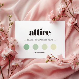 Simple elegant & chic Wedding attire Enclosure Card