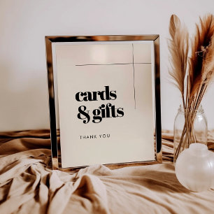 Simple elegant & chic wedding Cards & Gifts sign