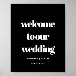 Simple elegant & chic wedding poster