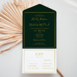 Simple Elegant Christmas Dark Green Seal and Send All In One Invitation<br><div class="desc">This simple elegant Christmas dark green seal and send all in one invitation is perfect for your minimalist modern winter wedding. The classic gold luxury calligraphy, along with the traditional green background, all bordered with a minimal frame, is sure to complete the colourful holiday vibe you're looking for. You can...</div>