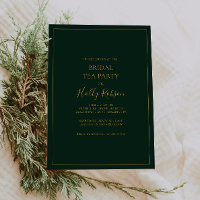 Simple Elegant Christmas | Green Bridal Tea Party