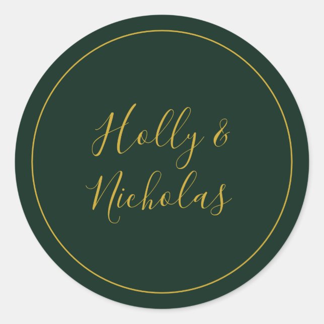 Simple Elegant Christmas | Green envelope seals (Front)