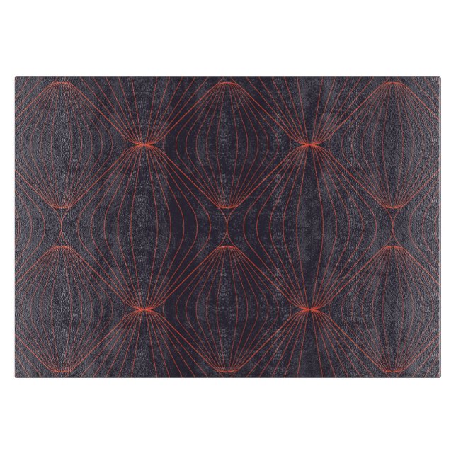 Simple, elegant Christmas inspired graphic pattern Cutting Board (Front)