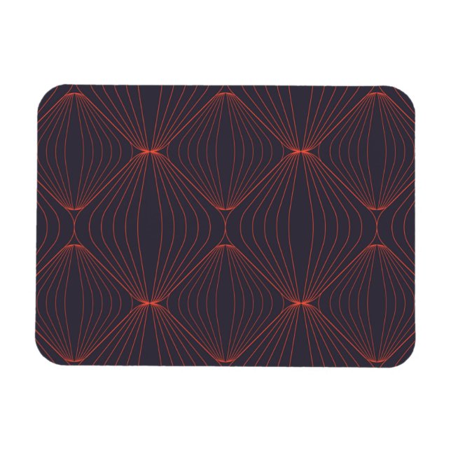 Simple, elegant Christmas inspired graphic pattern Magnet (Horizontal)
