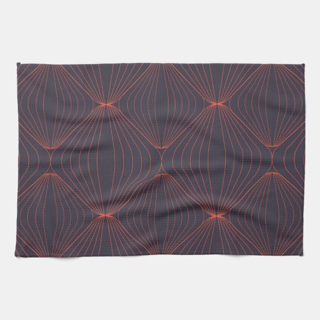 Simple, elegant Christmas inspired graphic pattern Tea Towel (Horizontal)