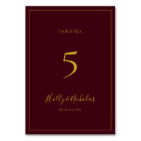 Simple Elegant Christmas | Red Table Number