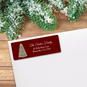 Simple Elegant Christmas Tree Party Invitation Red