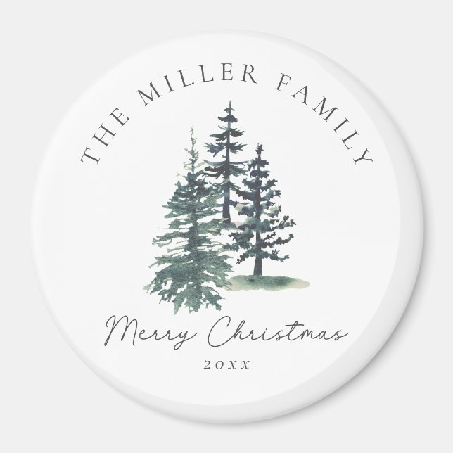 Simple Elegant Christmas tree | Pine tree  Magnet (Front)
