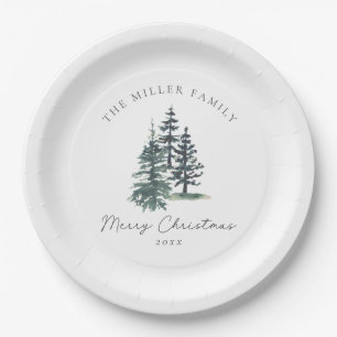 Simple Elegant Christmas tree   Pine tree  Paper Plate