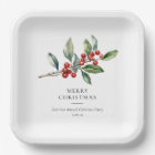 Simple Elegant Christmas Watercolor Botanical