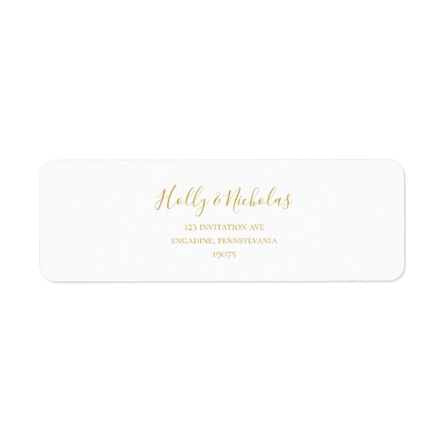 Simple Elegant Christmas | White Return Address (Front)