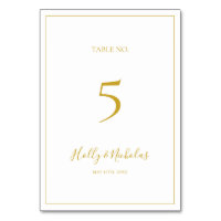 Simple Elegant Christmas | White Table Number