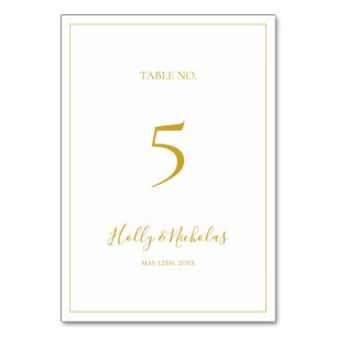 Simple Elegant Christmas   White Table Number