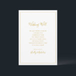 Simple Elegant Christmas | White Wishing Well Card<br><div class="desc">This simple elegant Christmas | white wishing well card is perfect for your minimalist modern winter wedding. The classic gold luxury calligraphy, along with the traditional white background, all bordered with a minimal frame, is sure to complete the colourful holiday vibe you're looking for. You can personalise with your own...</div>
