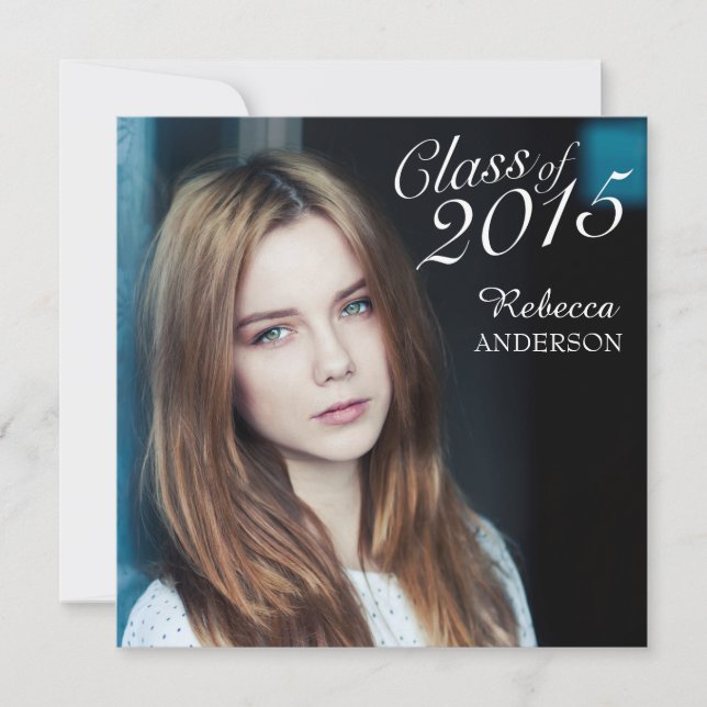 Simple Elegant Class of 2015 Graduation Invitation (Front)