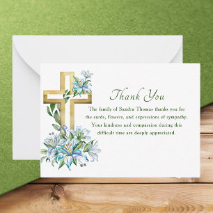 Simple Elegant Classic Memorial Bereavement  Card