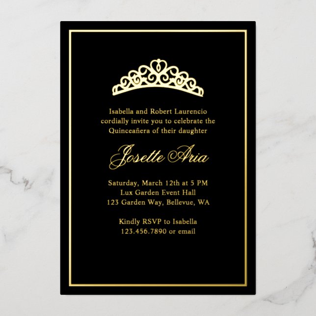 Simple Elegant Classic Quinceanera (Front)