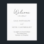 Simple Elegant Classic Wedding Program<br><div class="desc">Classic black and white wedding program featuring a simple design with a modern,  minimalist touch.  Accent words are in an elegant script typography and the remaing text is in a traditional serif font.</div>