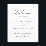 Simple Elegant Classic Wedding Program<br><div class="desc">Classic black and white wedding program featuring a simple design with a modern,  minimalist touch.  Accent words are in an elegant script typography and the remaing text is in a traditional serif font.</div>