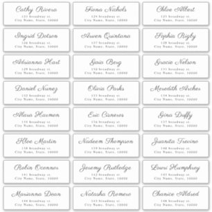 Simple Elegant Classy Script Guest Address Labels