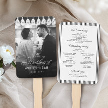 Simple Elegant Classy Script Photo Wedding Program