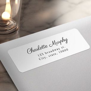 Simple Elegant Classy Script Return Address Labels