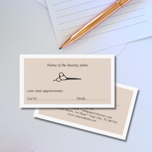 Simple Elegant Clean Beauty Salon Appointment Card